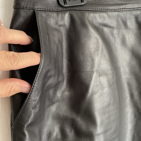 HALOGEN | Nordstrom A Line Leather Skirt - Picture 9 of 14